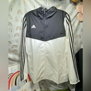 adidas Men's Black and White Windbreaker